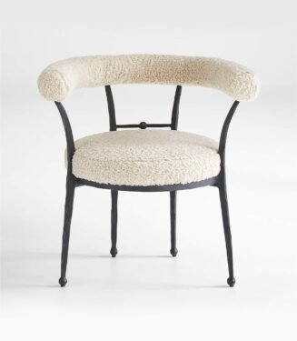 Maple Brass and Fabric Armchairs